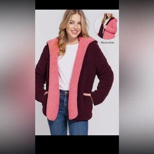 Reversible Pink and Maroon Women's Jacket